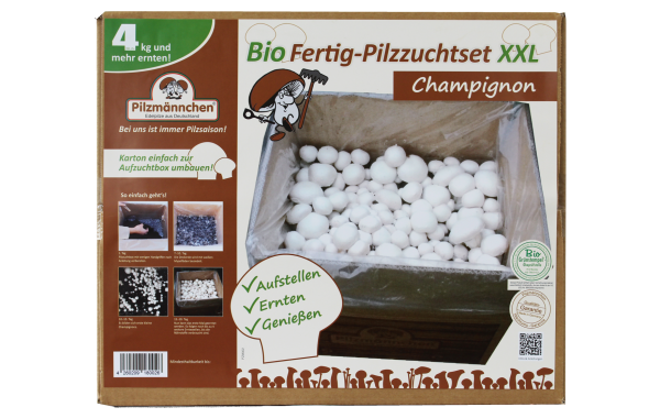 Bio Champignon-Pilzzuchtset XXL Groß-Packung 10 kg