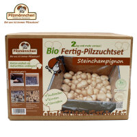 Bio-Champignon-Pilzzucht-Set, 2 Boxen im Set, braun + weiß